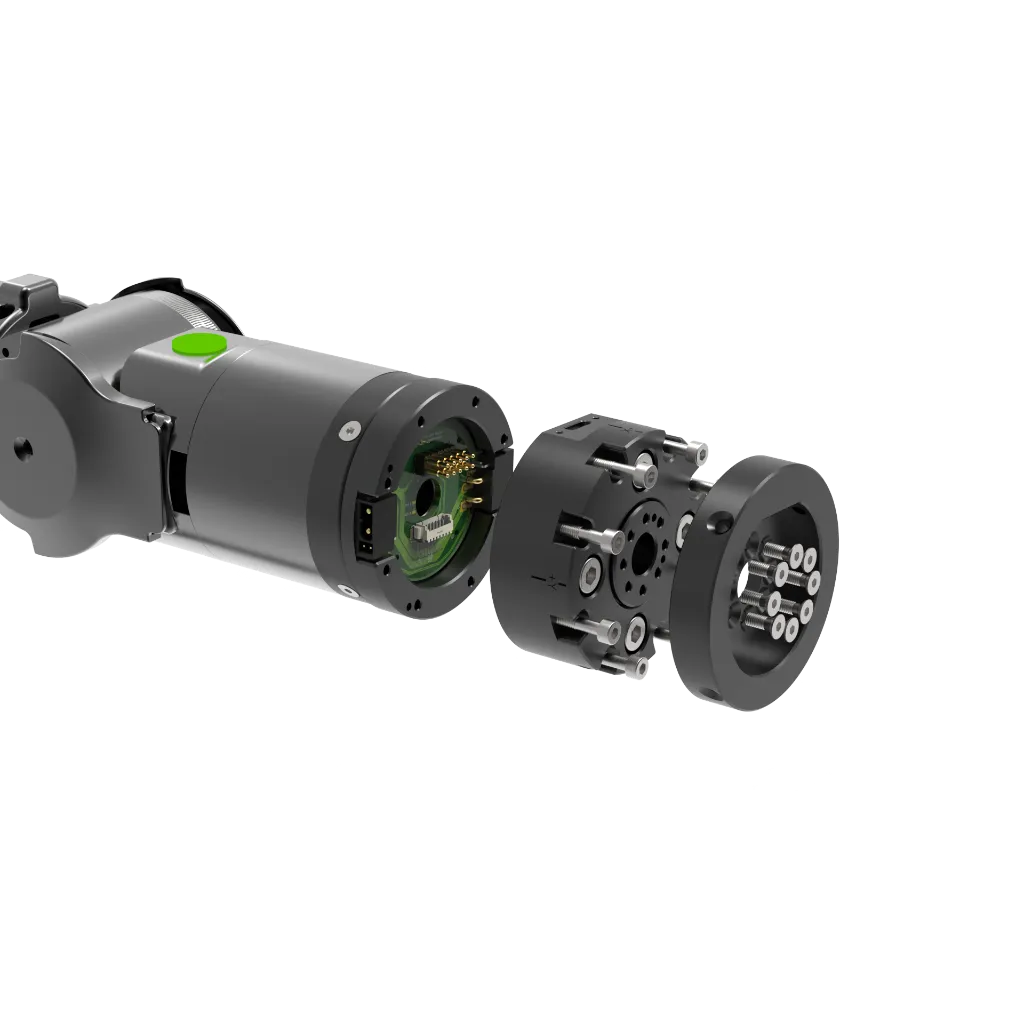 AgileX Piper with mimX 6-axis force torque sensor exploded view