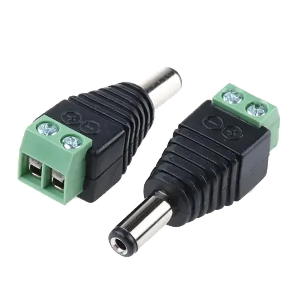 [ACC-POE-PLUG] DC jack 2.1 mm to screw terminal