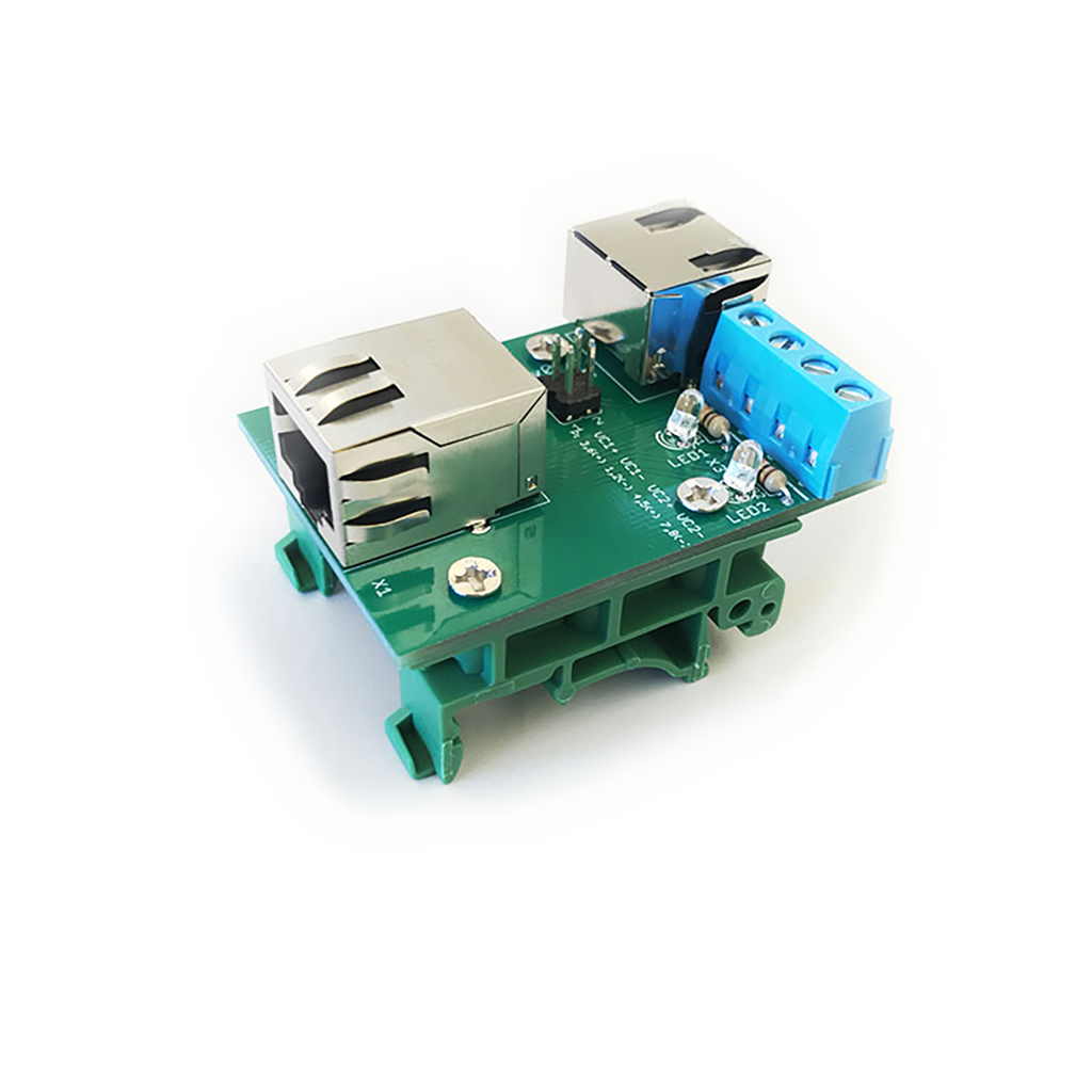 DIN rail EtherCAT power injector