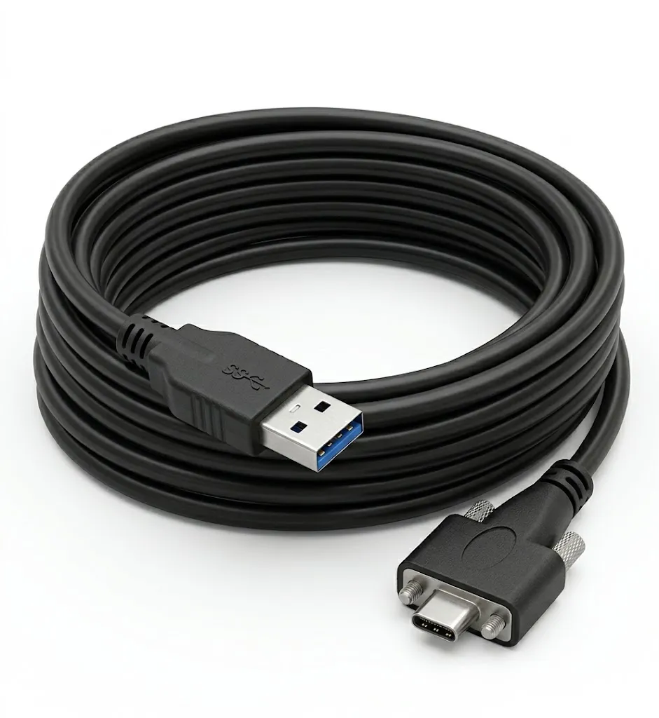 USB to USB-C cable with Locking M2 screws